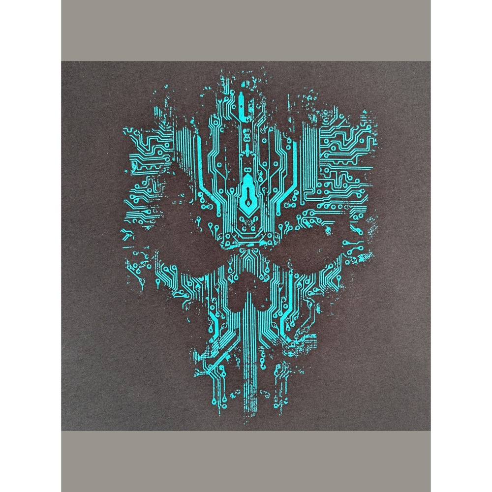 Grunt Style Skull Graphic T Shirt XL Black Blue Tactical USA Military Tee